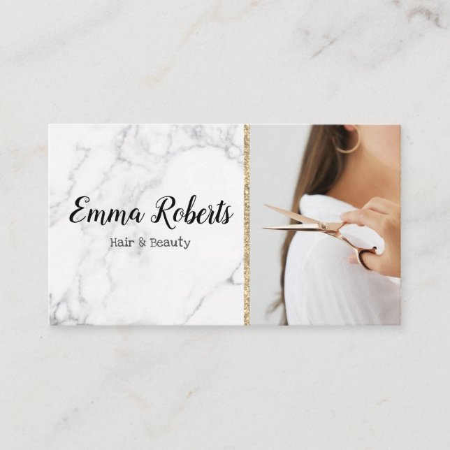 Tarjeta De Visita Hair y Beauty Specialist Salon Hairdresser (Anverso)