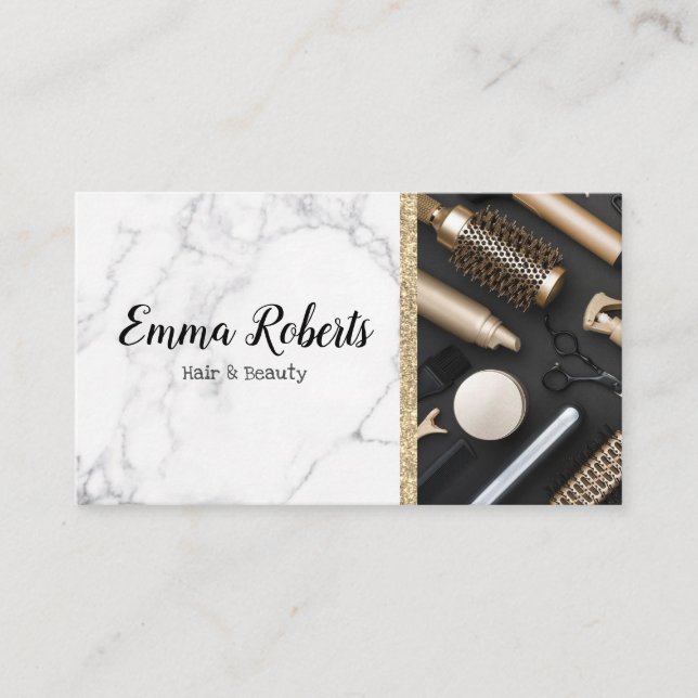 Tarjeta De Visita Hair y Beauty Specialist Salon Hairdresser (Anverso)