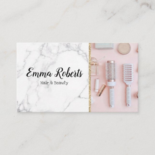 Tarjeta De Visita Hair y Beauty Specialist Salon Hairdresser (Anverso)