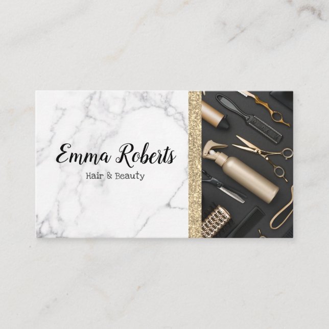 Tarjeta De Visita Hair y Beauty Specialist Salon Hairdresser (Anverso)
