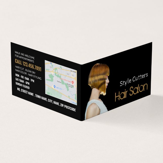 Tarjeta De Visita Haircut, Hair Stylist, Salon Loyalty (Exterior)