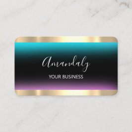 Tarjeta De Visita Hairdresser Estilista Coiffeur Scissors Gold Black