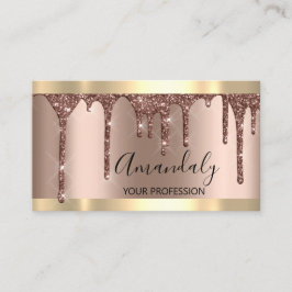 Tarjeta De Visita Hairdresser Makeup Artista Lash Rosa Gold Rubor