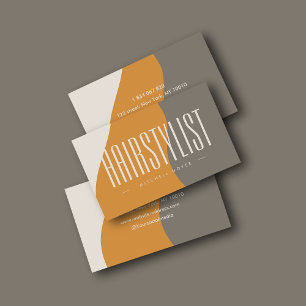 Tarjeta de visita Hairstylist Earth Tones