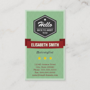 Tarjeta De Visita Hairstylist - Estilo retro vintage