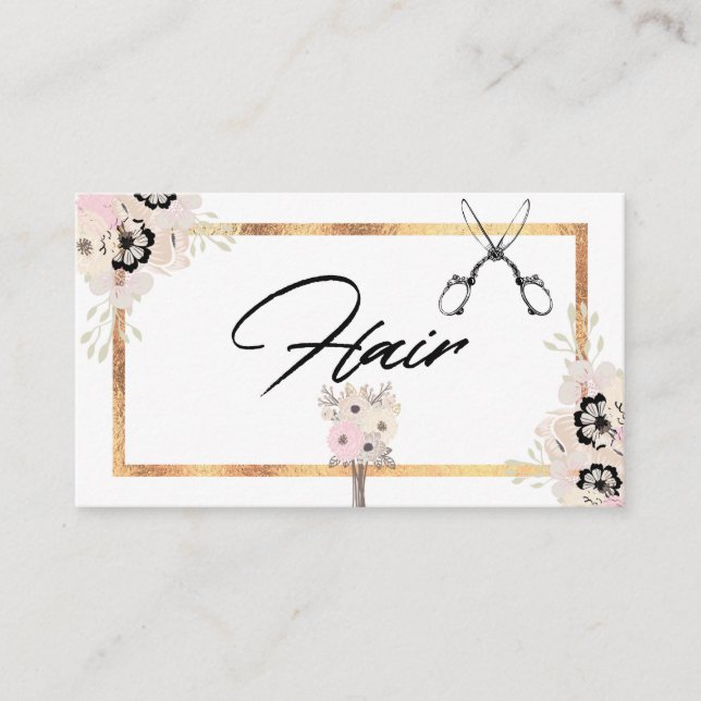 Tarjeta De Visita Hairstylist hermoso del ★ (Anverso)