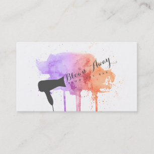 Tarjeta De Visita hairstylist moderno elegante rosado de la barra