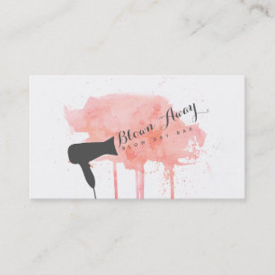 Tarjeta De Visita hairstylist moderno elegante rosado de la barra