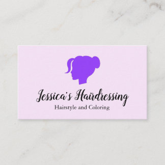 Tarjeta De Visita Hairstylist Salon Minimalist Logo Business Card
