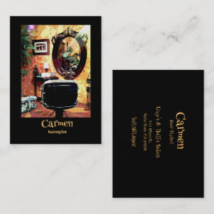 Tarjeta De Visita Hairstylist Sassy Hair Salon Business Card