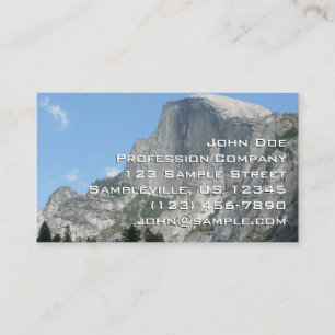 Tarjeta De Visita Half Dome de lado en el Parque Nacional Yosemite