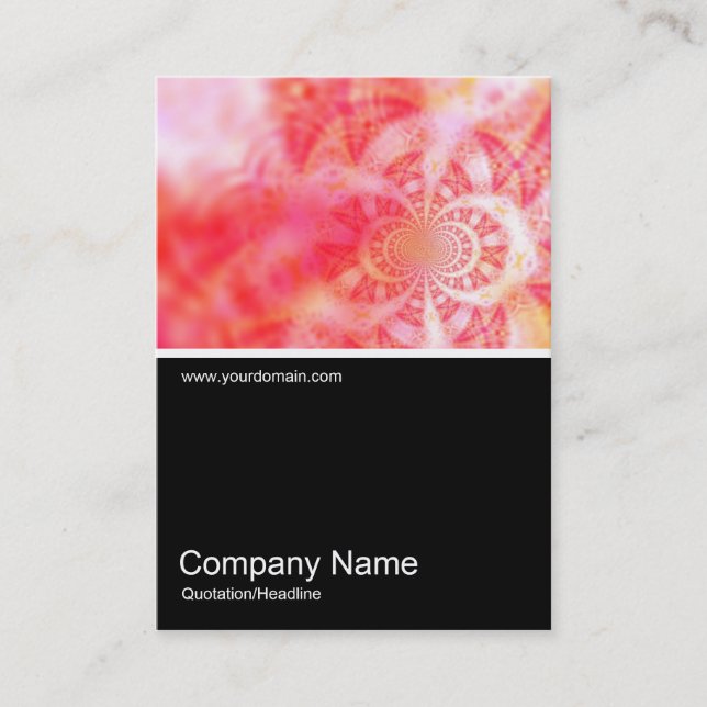 Tarjeta De Visita Half&Half Photo 0123 - Resumen de vórtice del tiem (Anverso)