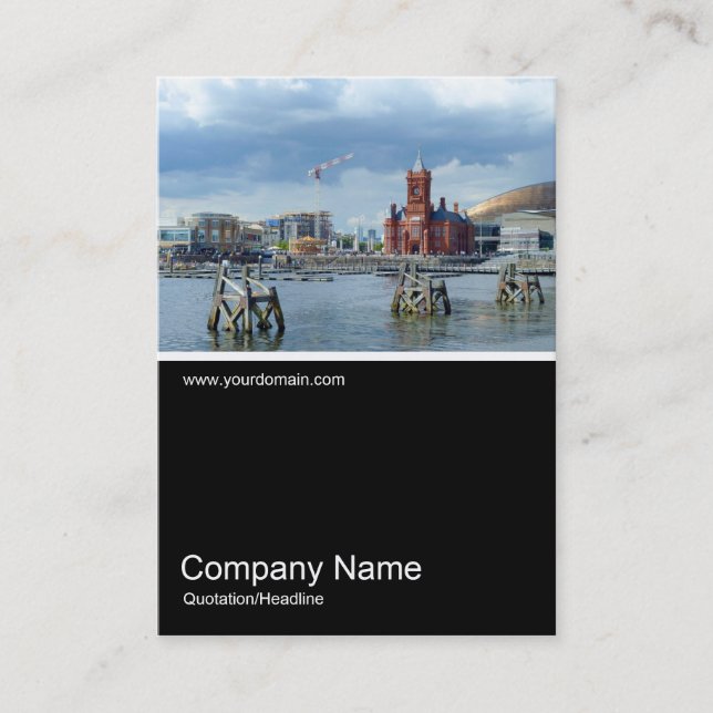 Tarjeta De Visita Half&Half Photo 0166 - Bahía de Cardiff (Anverso)