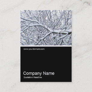 Tarjeta De Visita Half&Half Photo 0195 - Ramas nevadas