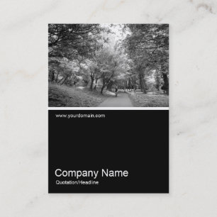 Tarjeta De Visita Half&Half Photo 0223 - Cycle Way B&W