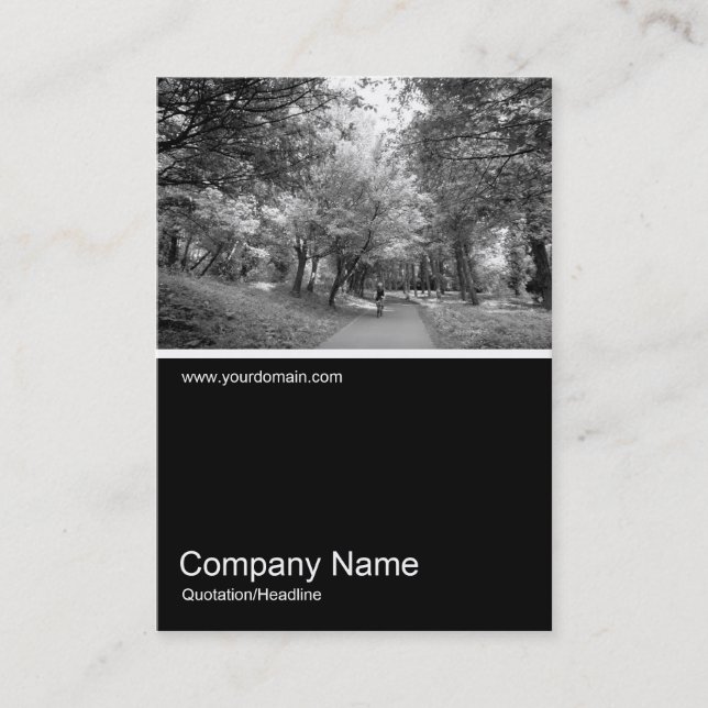 Tarjeta De Visita Half&Half Photo 0223 - Cycle Way B&W (Anverso)