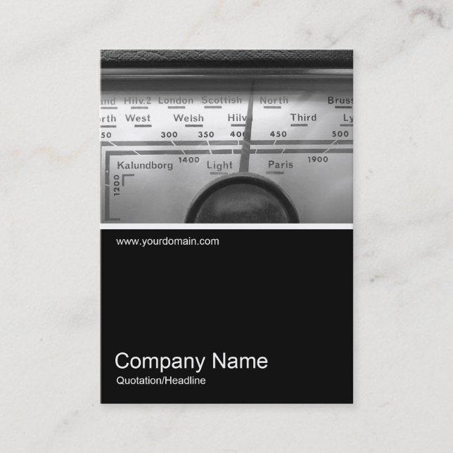 Tarjeta De Visita Half&Half Photo 0225 - Old UK Radio Dial (Anverso)