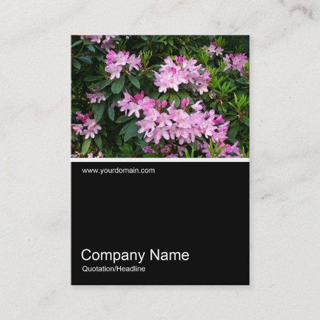 Tarjeta De Visita Half&Half Photo 025 - Rhododendrones (Anverso)