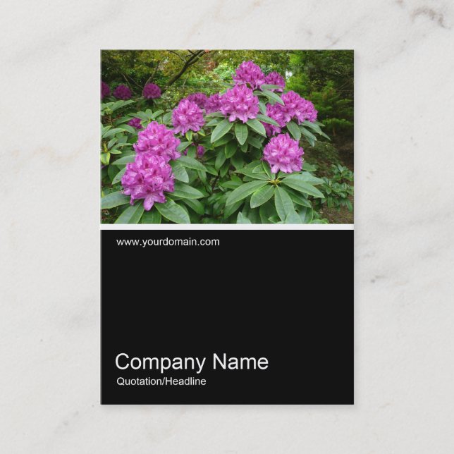 Tarjeta De Visita Half&Half Photo 026 - Rhododendrones (Anverso)