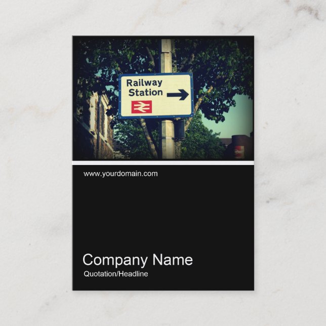 Tarjeta De Visita Half&Half Photo 0320 - Rótulo de estación (Anverso)
