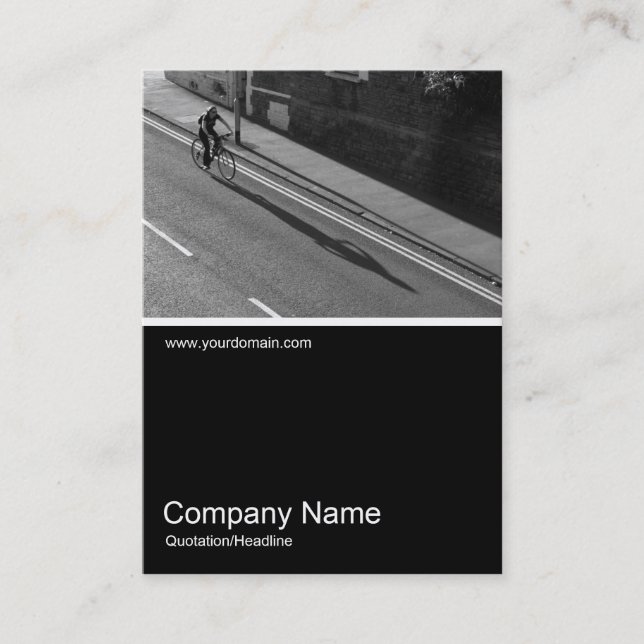 Tarjeta De Visita Half&Half Photo 0339 - BW en bicicleta (Anverso)