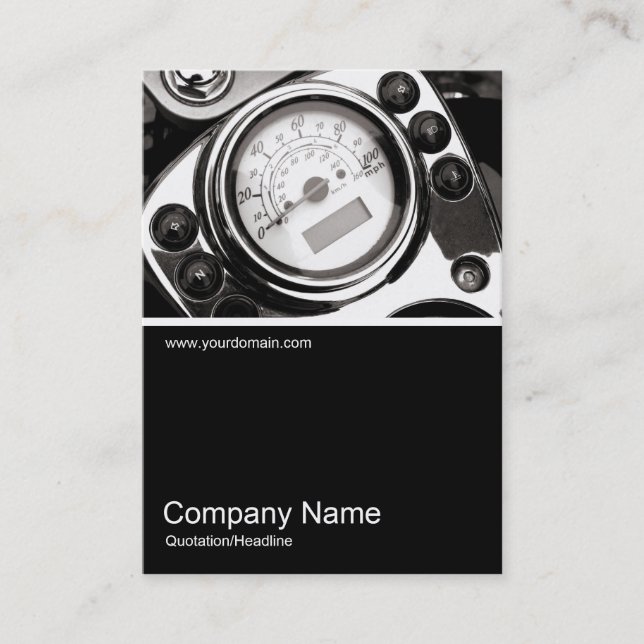 Tarjeta De Visita Half&Half Photo 0342 - Velocímetro de motocicleta (Anverso)