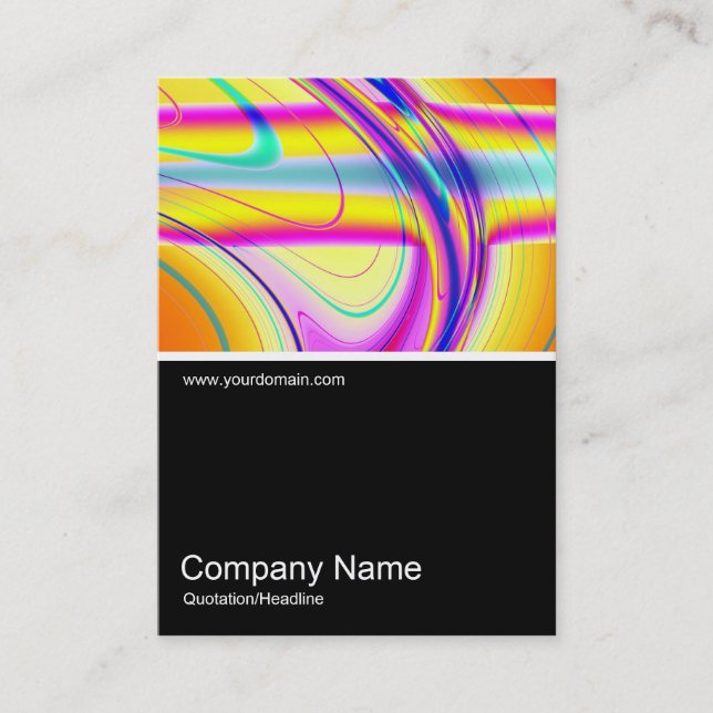 Tarjeta De Visita Half&Half Photo 0351 - Fractal Abstract 061012f (Anverso)