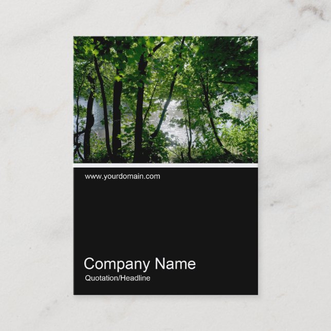 Tarjeta De Visita Half&Half Photo 059 - Árbol cerca del río (Anverso)