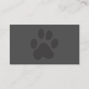 Tarjeta De Visita Halftone Dog Paw