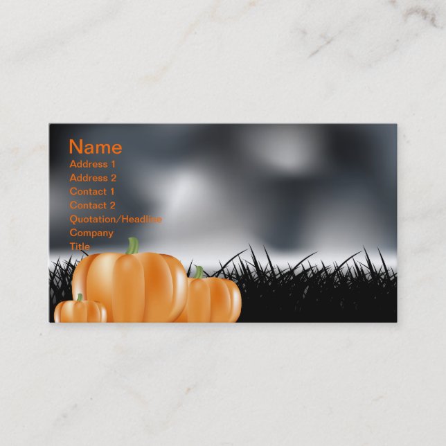 Tarjeta De Visita Halloween (Anverso)