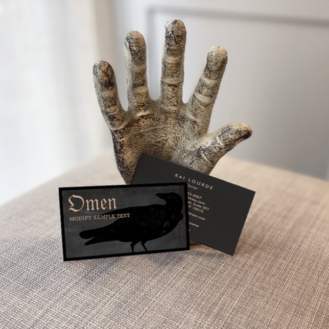 Tarjeta De Visita Halloween Black Crow Business Card (Subido por el creador)