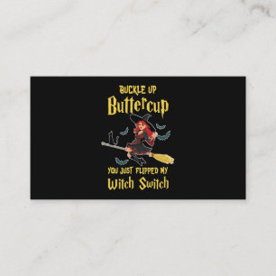 Tarjeta De Visita Halloween Buckup Buttercup Witch Switch