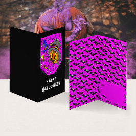 Tarjeta De Visita Halloween Calabaza Horn Bat Classroom Exchange Car