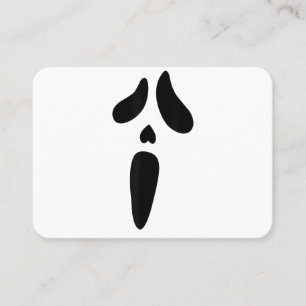 Tarjeta De Visita Halloween Cara de Fantasma Espantosa Fiesta