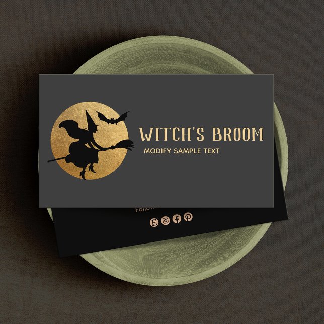 Tarjeta De Visita Halloween con , Bat and Moon Business Card (Subido por el creador)
