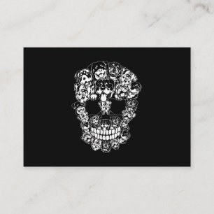Tarjeta De Visita Halloween Costume Skull Rottweiler Perros Amantes