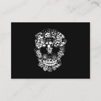 Tarjeta De Visita Halloween Costume Skull Rottweiler Perros Amantes