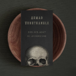 Tarjeta De Visita Halloween de cráneo escalofriante