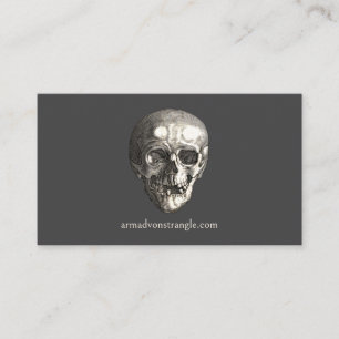Tarjeta De Visita Halloween de cráneo humano espeluznante