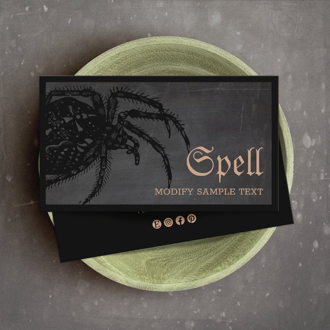 Tarjeta De Visita Halloween de Spider Black Widder (Subido por el creador)