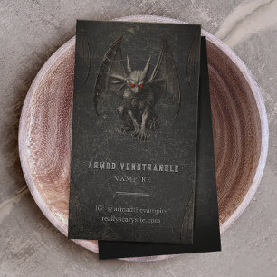 Tarjeta De Visita Halloween Gargoyle