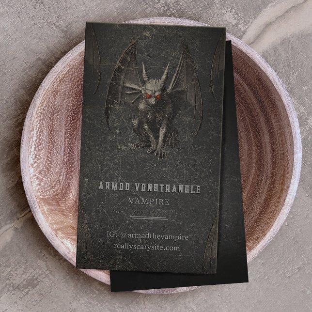 Tarjeta De Visita Halloween Gargoyle (Subido por el creador)