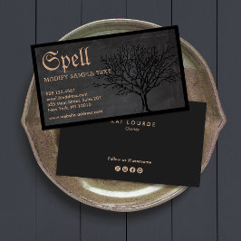 Tarjeta De Visita Halloween Haunted Tree Business Card