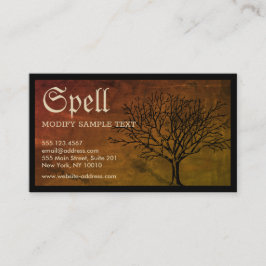 Tarjeta De Visita Halloween Haunted Tree Business Card