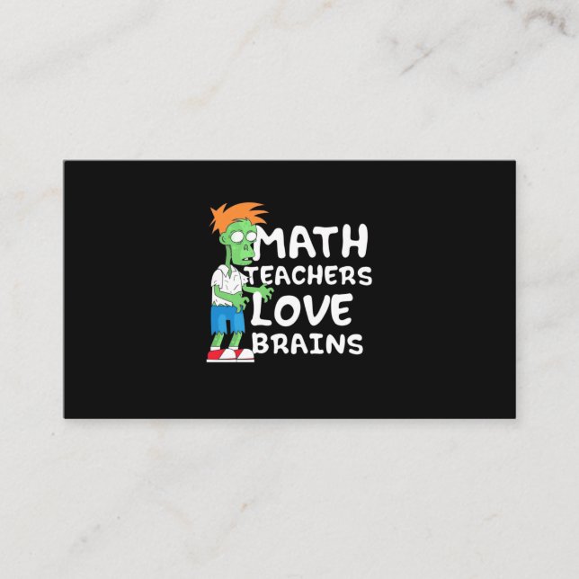 Tarjeta De Visita Halloween Math Teacher Love (Anverso)