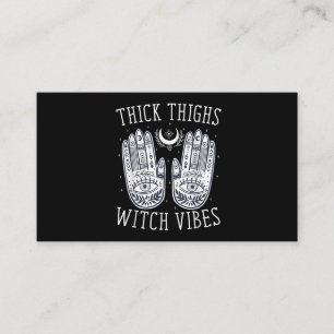 Tarjeta De Visita Halloween Thick Thighs Witch Vibes