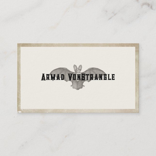 Tarjeta De Visita Halloween Vampire Bat Business Card (Anverso)