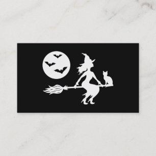 Tarjeta De Visita Halloween Witch Small Business Order Gracias