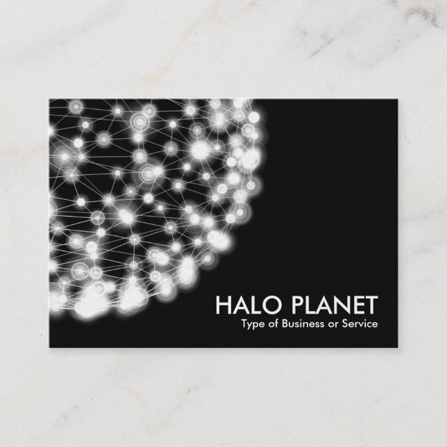 Tarjeta De Visita Halo Planet - Negro (Anverso)