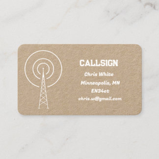 Tarjeta De Visita Ham Amateur Radio